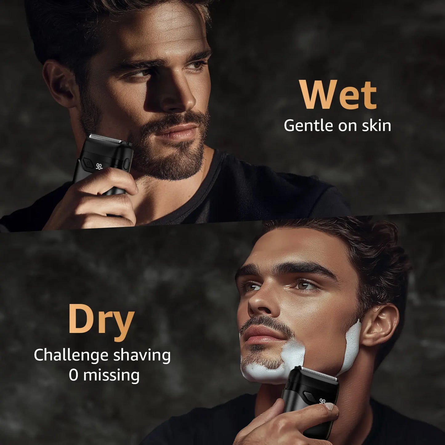 Foil Shavers for Men, Mini Razor, Compact Face Shaver, IPX7 Waterproof Wet Dry
