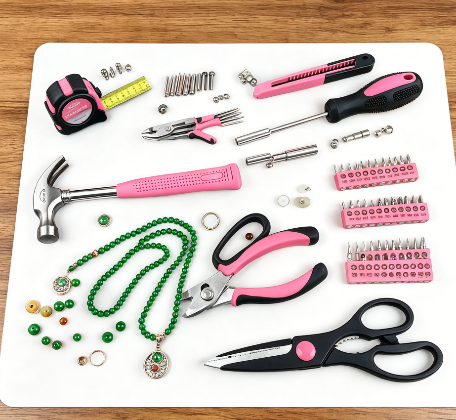 39-piece universal household tool set, with toolbox storage box