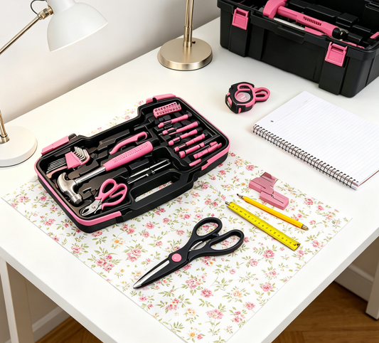 39-piece universal household tool set, with toolbox storage box