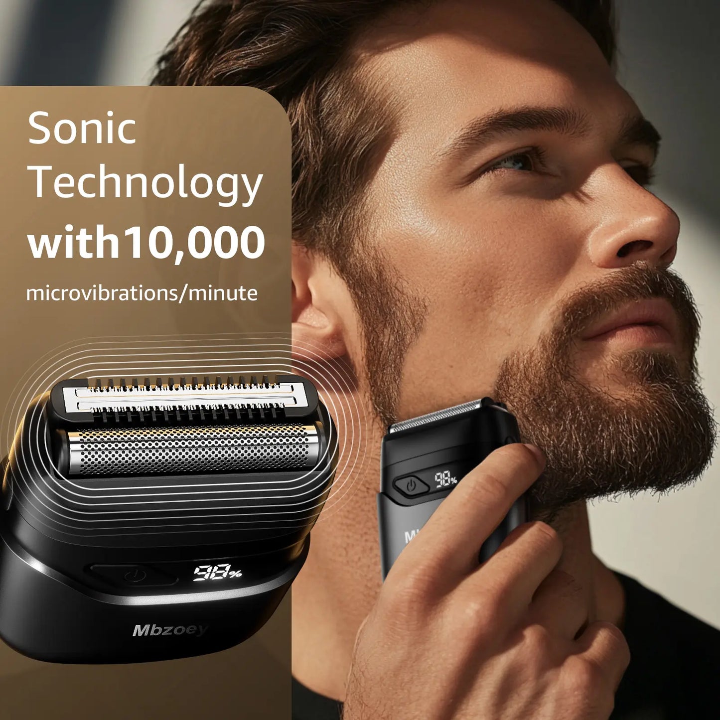 Foil Shavers for Men, Mini Razor, Compact Face Shaver, IPX7 Waterproof Wet Dry