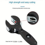 Ratchet-style pipe cutter—a one-handed, quick pipe-cutting tool