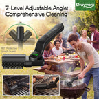 BBQ Grill Cleaner with 2 Heads, 3-Speed & Angle Adjust
