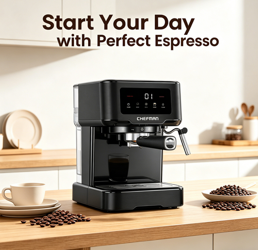 15-bar pump-type digital espresso machine