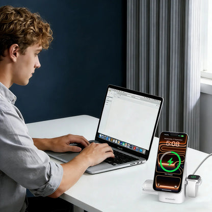 3 in 1 for Apple & Samsung Wireless Charger -Magnetic type