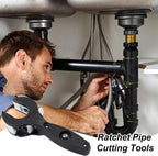 Ratchet-style pipe cutter—a one-handed, quick pipe-cutting tool