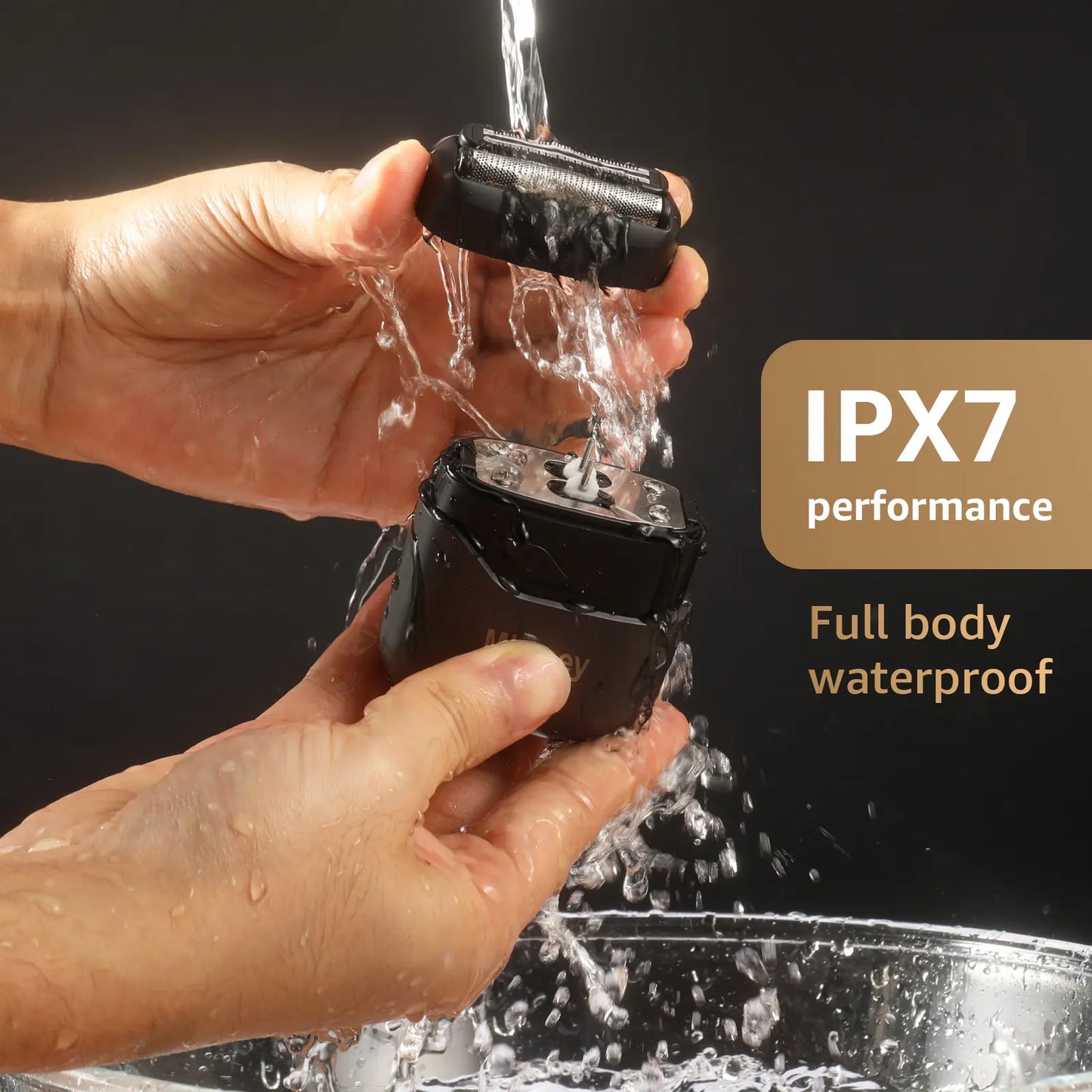 Foil Shavers for Men, Mini Razor, Compact Face Shaver, IPX7 Waterproof Wet Dry