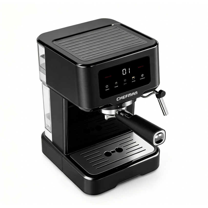 15-bar pump-type digital espresso machine